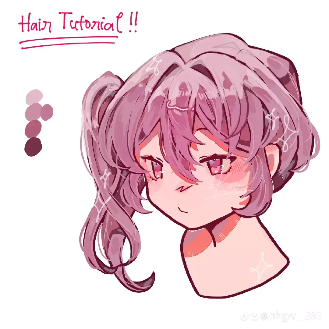 this is my artstyle, if it wrong smth pls don't toxic. #art #drawing #hair #tutorial #ibispaintx #artist #fyp #hypnosis_team🔮 