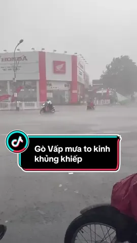 Gò Vấp mưa to kinh khủng khiếp. Sợ quá. 😢 #toiladangovap 