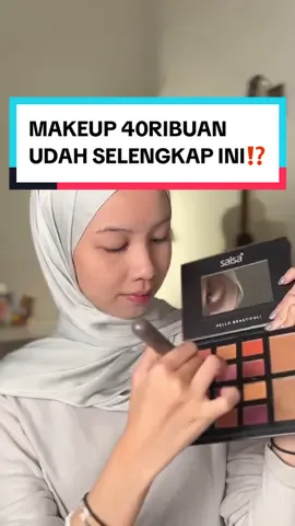 MAKEUP 40RIBUAN TAPI UDAH BISA SELENGKAP INI? 🥳😝 CUMAN SALSA RHAPSODY FACE PALETTE YG PUNYA 🥳😝 CHECK OUT SEKARANG SEBELUM KEHABISAN 😍 cr aprilliazhrr #salsacosmetic #beautyiseasy #fyp #JelajahMerdeka #rhapsodypalette #palettemakeup #palette 