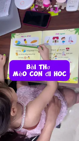 Mèo con đi học qua giọng đọc em bé Gạo ba tủi #giadinhbegaoreview #sachchobe #review #thinhhanh 