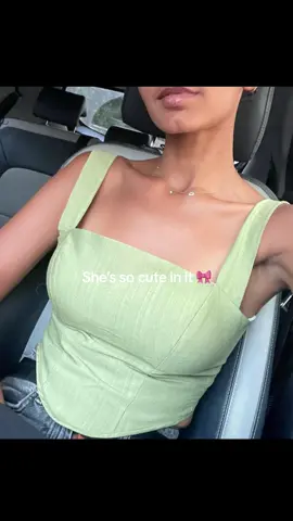 I love spoiling my girls with handmade clothes. She looks so pretty in this bustier! The fit is perfect on her. I used my Gemma pattern with zero modifications. But honestly, I think it's her, not the clothes 🥹 #memadewardrobe #sewing #bustier #sewinginspiration #sewingpattern #sewingdiy #sewingideas 