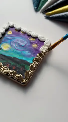 Replying to @amandagabrielleva Yes, the markers are edible :) recipes and supplies linked in my bio #starrynight #cookiedecorating #oddlysatisfying #asmr 