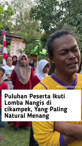 Viral Video sejumlah bapak-bapak dan ibu-ibu di Kecamatan Cikampek, Kabupaten Karawang, menangis tersedu-sedu viral di media sosial. Para peserta ini ternyata mengikuti lomba menangis yang diadakan oleh influencer Mat Peci dalam rangka memeriahkan HUT RI yang ke-79. Dalam video viral tersebut, terlihat beberapa peserta yang meneteskan air mata sambil tersedu-sedu, bahkan beberapa di antaranya tampak sembab karena menangis terlalu lama. 🎥 matpeciiii