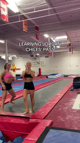 LEARNING @Baby Jo TUMBLING PASS PT. 1🤭🤸🏼 @soph.campana #gymnastics #olympics #tumbling #Vlog #training 