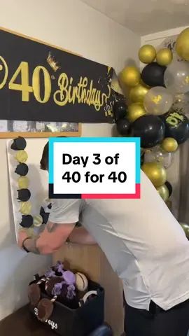 His reaction at the end 🤣 #40for40 #fyp #birthday #40thbirthday #countdown #foryou #thewallaces 