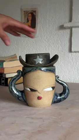 Sisterhood of the traveling hats ★#ceramics #pottery #sculpture #style #cowgirl #mug 