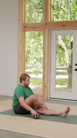 Take a break and open up your legs with Justin in a seated shoelace pose with the strap. You'll feel a deep opening in your hamstrings and calves. #yoga #yogaanytime #yogaflow #hamstringstretch #seatedshoelace