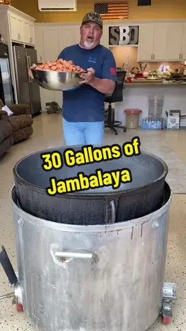 30 Gallons of Jambalaya 👍👍 #fypage #goodfood #goodvibes #jambalaya #louisiana #rice 