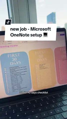 Replying to @Susan | Executive Coach Day 1 of a new job - how I set up my Microsoft OneNote notebook 🫶🤓  #digitalorganization #microsoftonenote #onenotetips 