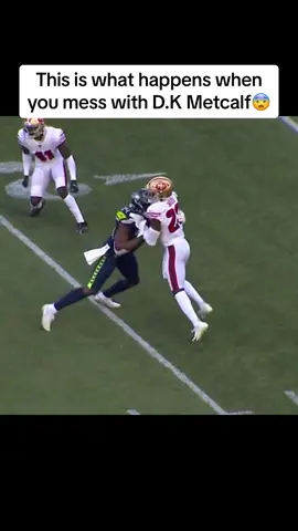 You dont hit DK Metcalf, DK Metcalf hits YOU😡 #nfl #dkmetcalf #seattle 