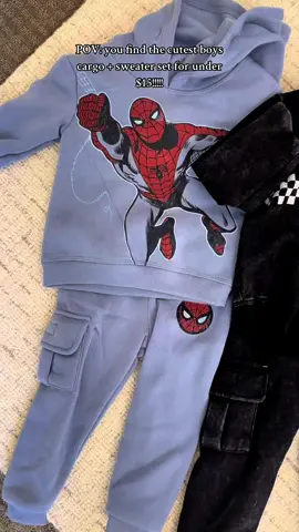 The cutest boys sweatshirt and CARGO sweatpants for UNDER $16!! You guys! They are so soft and cute! 12 month-5T! Which one would you choose? #fall #fallfashion #fallfashiontrends #kidsoftiktok #kidsfashion #babiesoftiktok #marvel #spiderman #ninjaturtles #jurassicpark #hotwheels #sweaterweather #cargopants #dinosaur #toddlersoftiktok 