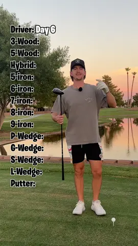 Day 6 of making a par with EVERY golf club on the par 3 over water! #golf 