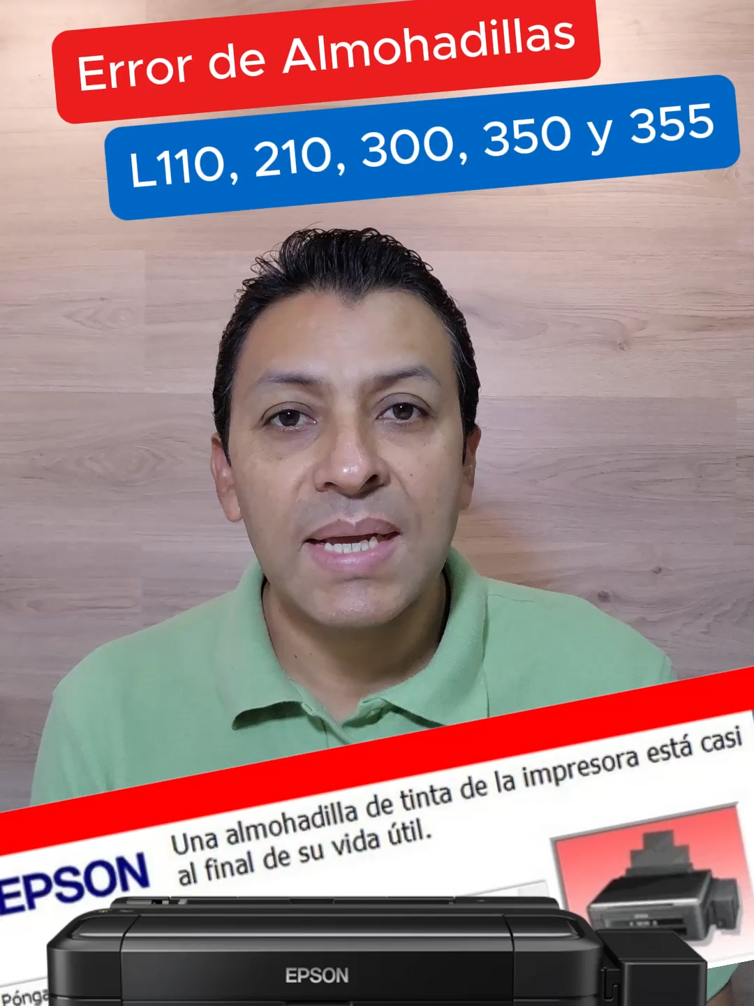 Error de almohadillas Epson L110, L210, L300, L350 Y L355 #EPSON