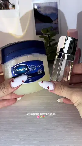 Making and depotting my new lipbalm✨  #lipbalmaddict #lipbalm #depottingmakeup #lipstick #depotting #asmr 