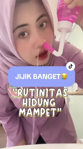 Pliss gausah geli guyss😭 ini demi kebaikan hidung aku🫣 #cucihidung #nasalwash #pilek 