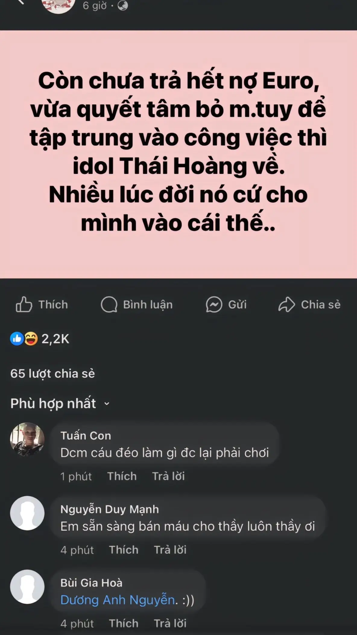 @Tốt Sang Sông🚀 #thaihoangcomeback #xuhuongtiktok 