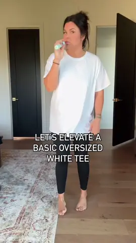 #momstyle #midsizefashion #midsize #elevatedbasics #oversizedwhitetee #midsizestyleideas  