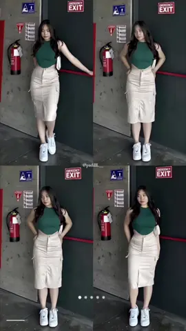 Rok cargonya kece banget nih#outfitideas #inspirasioutfit #ootdkoreanstyle #ootdkekinian #rokcargo #cargo #rokcargokekinian 