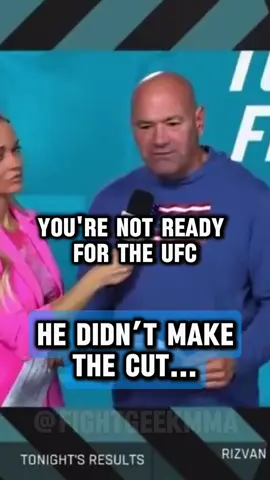Dana White had to break the news to Torrez Finney that he would not be awarded a UFC contract. As a viewer watching from home I don’t believe that it was a UFC contract proving fight either. Hopefully Finney keeps on his grind though, and we see him in the UFC one day.  @UFC  #UFC #danawhite #torrezfinney #dwcs #danawhitecontenderseries #fyp