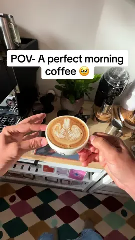 POV- A perfect morning coffee 🥹 #coffee #perfect #morningcoffee #relaxing #latteart #barista 