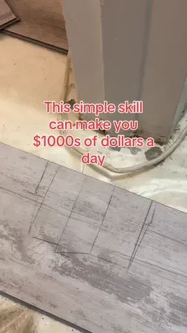 This is how to make money easy, you can easily make a $1000 a day and more by learning the trade of flooring  #moneytips #flooringinstaller #learn #buisness #learnwithtiktok 