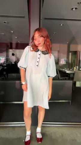 wearing THE karma dress, ready to see taylor 🤭🩵 @Coach 
