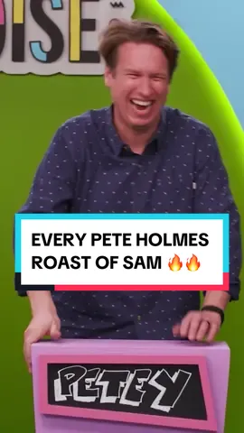 Every single time @peteholmes roasted @Sam Reich in the latest episode of Make Some Noise (out now on @Dropout.tv) #makesomenoise #peteholmes #samreich #roast #roasted #insults #dropout 