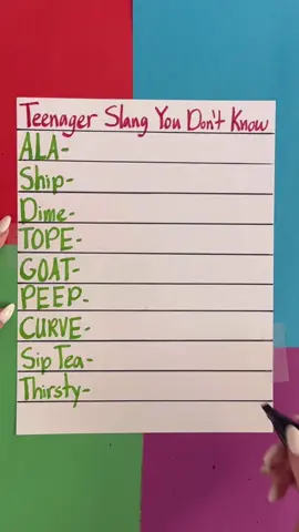 Teenager slang you don’t know #reels #slang 