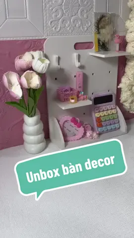 Unbox kệ decor , bình hoa , máy tính mini và các dụng cụ linh tinh để bàn  🌹 🦩🐷…….  #unboxshop #unbox #decor #rewiew #kedeban #unboxing 