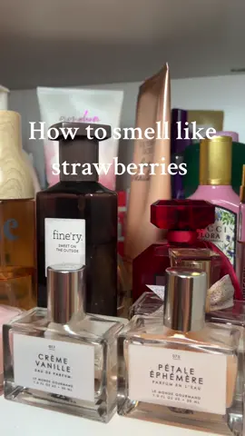 The key is to layering so add some baby oil and you have locked it all in!🍓☁️🫧  how to smell like strawberries all day! Did you see any of your favs? #sotd #scentcombos #howtosmelllikestrawberries #strawberryperfume #howtosmellgood  How to smell like strawberries all day Burberry Her @eos Products @Bath & Body Works @Burberry 