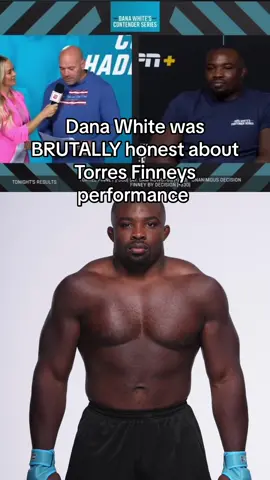 Tough one for Torrez Finney to hear but he will be back #UFC #fyp #danawhite #mma #danawhitecontenderseries #torrezfinney 