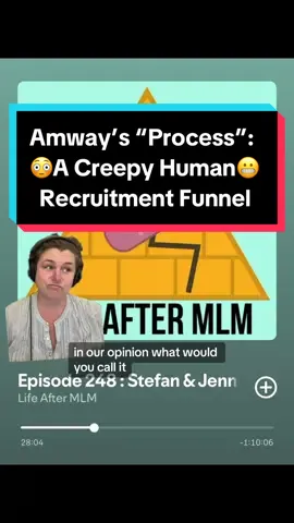 Replying to @Roberta Blevins a little bit about “The Process”, Amway’s Human Recruitment Funnel… #amway #antimlm #pyramidscheme 