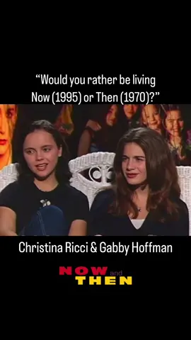 Christina Ricci and Gabby Hoffman are asked, would you rather be living in the 90s or the 70s? (1995). . . . . . . . . . . . . . #christinaricci #nowandthen #90s #90skid #90sbaby #90saesthetic #90sthrowback #90shair #throwback #nostalgia #nostalgic #childhood #childhoodmemory #retro #vintage #millenial  #memoryunlocked #80sbaby #80skid #a90slife