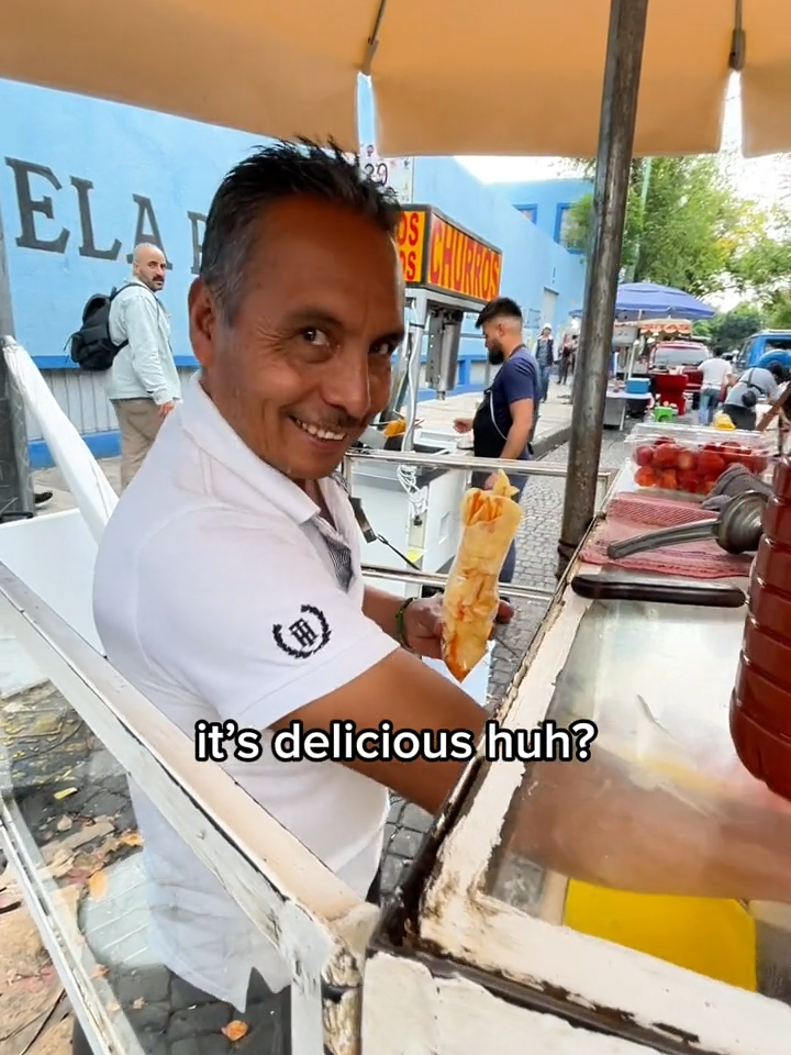 $1.30 snack in Mexico 🇲🇽 #food #foodies #mexico🇲🇽 #FoodLover #streetfood #mexicocity🇲🇽 #mexico