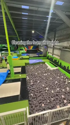 Foam pit clean out, yes sir #fyp #movechch #trampolinepark #ninjapark #foampit 