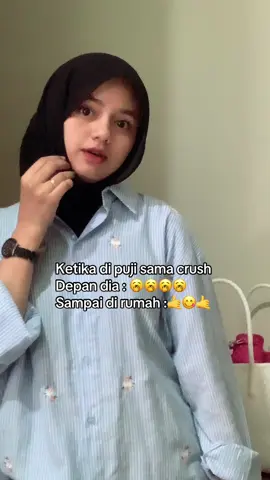 Cewe ketika di puji : mangeaakk, bohong, iyeketuuuu 😔🫵🏻