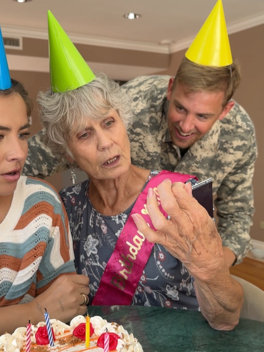 Soldier returns home for Granny's 75th birthday and gets surprise pregnancy news 🥹