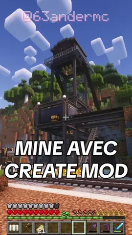Voilà comment fonctionne ma mine dans mon aventure survie avec Create Mod #Minecraft #minecraftbuilding #minecraftsurvival #minecrafttutorial 