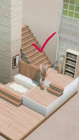 Stairs Tips and Ideas | The Sims 4 | NO CC #thesims #sims4 #thesims4 #asmr #เดอะซิมส์4 #build