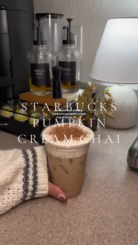since starbucks released their fall menu today, here’s how you can make their pumpkin cream chai at home 🎃🍂🧡  #starbucks #starbucksfalldrinks #pumpkin #pumpkinchai #pumpkincoldfoam #chailatte #starbucksathome 