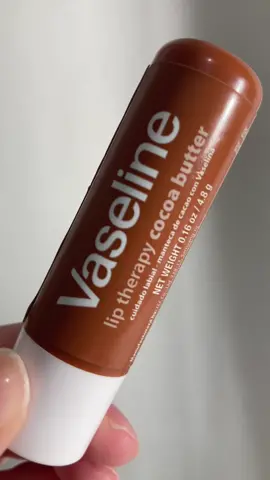 Smells so good 🍫 Vaseline lip therapy balm with cocoa butter. Keeping my lips uncrustable ❤️ #fyp #foryoupage #lipbalmaddict 