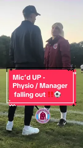 Mic’d up MANAGER in the Dugout - Physio ‘Issy’ was busy in our match on tuesday night‼️⚽️ #Football #manager #physio #Soccer #coachplanky 