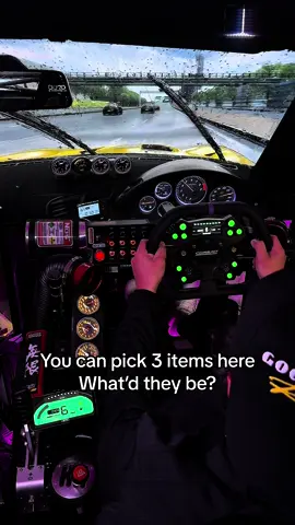 Pick 3 items from my Simracing setup, what would they be? #racing #carlover #simracing #gaming 