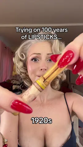 Trying on 100 years of LIPSTICK!! 👀💄 the 50s one is SUPERIOR 😍