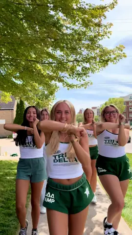 Another day at Camp Tri Delta!!!💚🏕️🪵🍃🌙 #TRIDELTA #RUSHTOK #IOWA #SORORITY #CAMP #CAMPTRIDELTA #HAWKEYES #WORKWEEK #CAMPROCK 