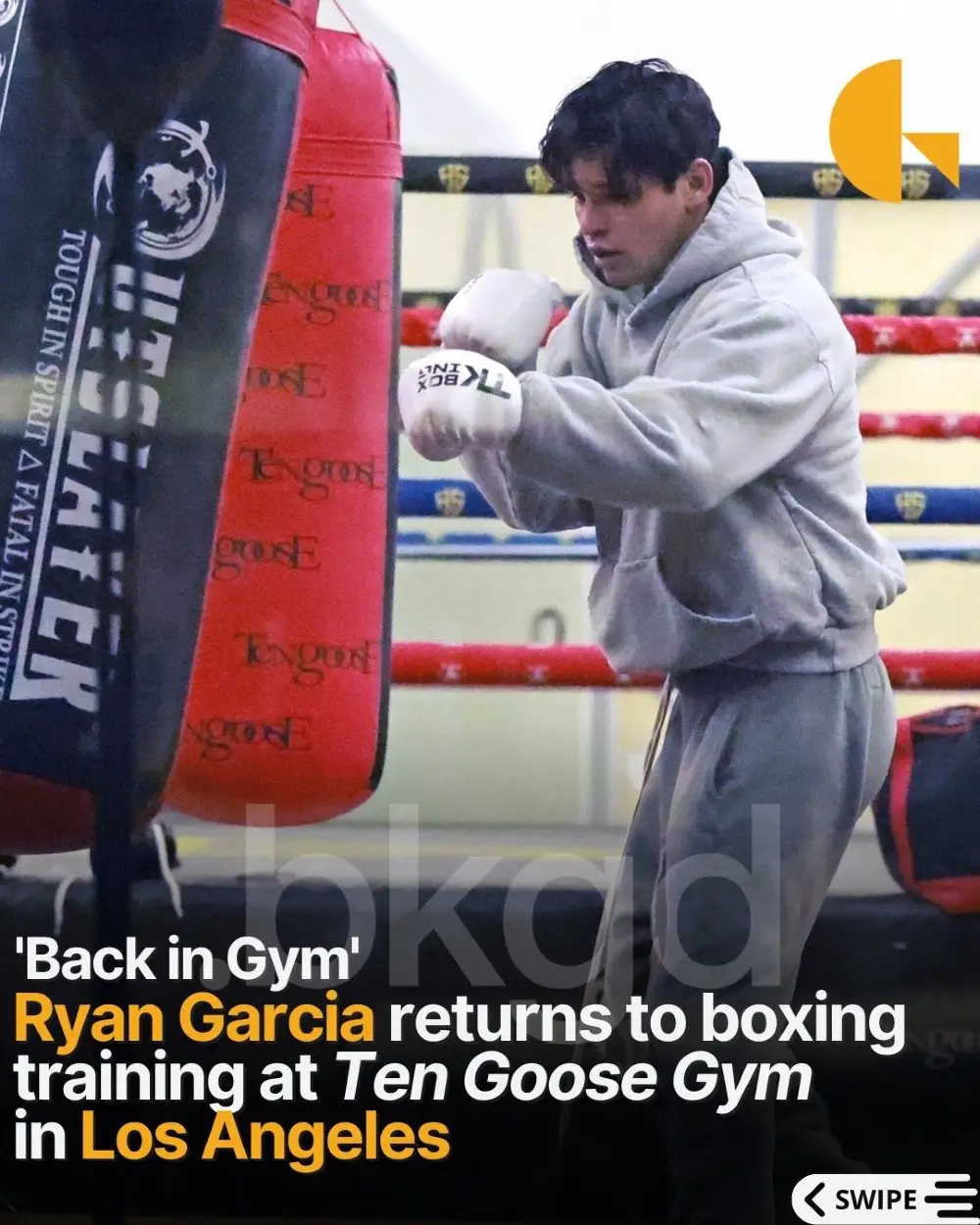 Boxing sensation Ryan Garcia is back in the gym and ready to reclaim his spot at the top. Spotted training at Ten Goose Boxing Gym in Van Nuys, Los Angeles, Garcia is clearly focused on his next challenge in the ring. Many boxing fans are speculating that Garcia's next fight will be a highly anticipated rematch with Gervonta 