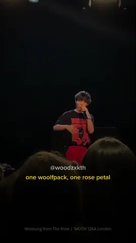 Woosung shares an important message to new black roses: 