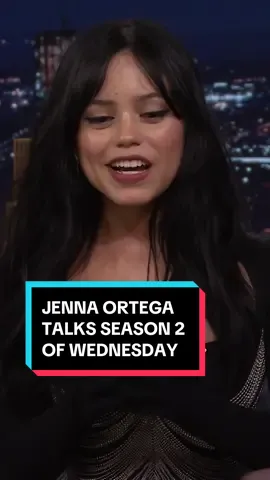 Jenna Ortega talks Season 2 of Wednesday! 🕸️ #FallonTonight #Wednesday #TonightShow #JennaOrtega #WednesdayAddams #WednesdayNetflix #JimmyFallon 