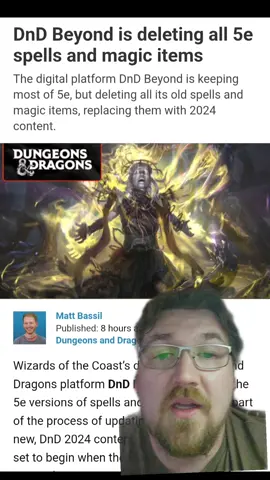 @Gemelles Nerd Shop Creations<- UPDATE AS OF 8/26.  BIG D&D NEWS!!!! D&DBeyond is deleting 5e content!!#dnd #nerd #nerds #fypage #fyppppppppppppppppppppppp #dndtiktok #dnd5e #dungeonsanddragons #phb2024 #dndbeyond #greenscreen #fypage 