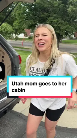 So crazy that Jessica is also going to her cabin 🙂😡 #utahmom #utahmoms #cabin 